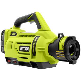 RYOBI ONE+ 18V Cordless Electrostatic 1 Gal. Sprayer w Extra (2) Med.  (1) High Nozzles (2) 2.0 Ah Batteries  (1) Charger P2870-A14