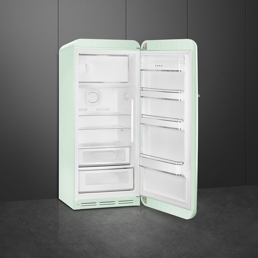 Smeg 50's Retro Style Aesthetic Pastel Green Right-Hinge Refrigerator