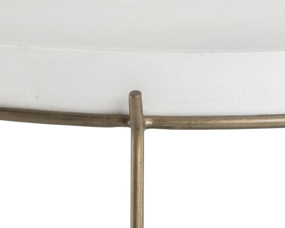 Sunpan MIXT Remy Coffee Table   Antique Brass   Ivory   Contemporary   Coffee Tables   by Unlimited Furniture Group  Houzz