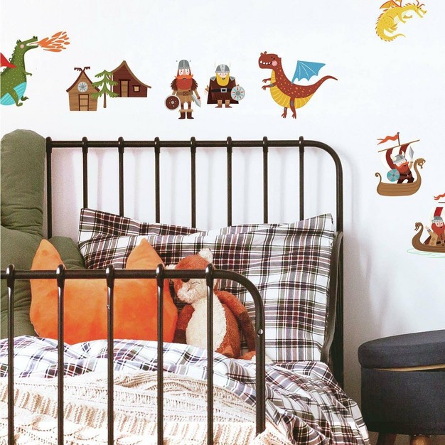 Dragons vikings Peel And Stick Wall Decal Roommates