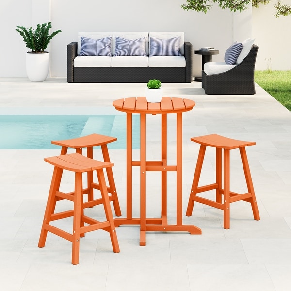 Polytrends Laguna Hdpe All Weather Outdoor Patio Bistro Counter Set (4Piece Set)