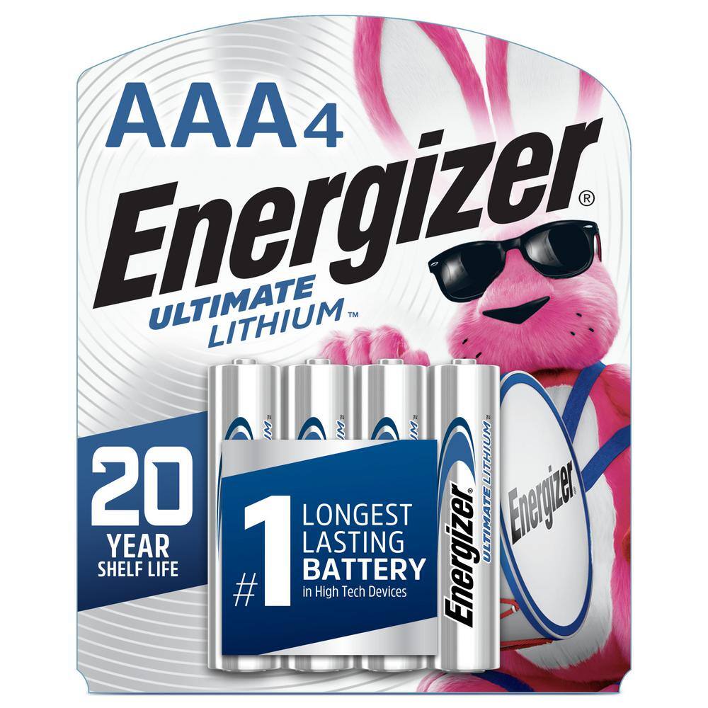 Energizer Ultimate Lithium AAA Batteries (4-Pack) Lithium Triple A Batteries L92SBP-4