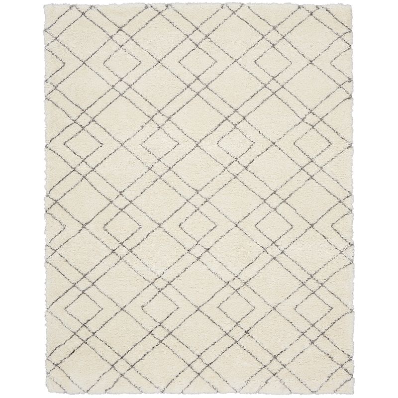 Nourison Luxurious Shag Lattice Indoor Area Rug