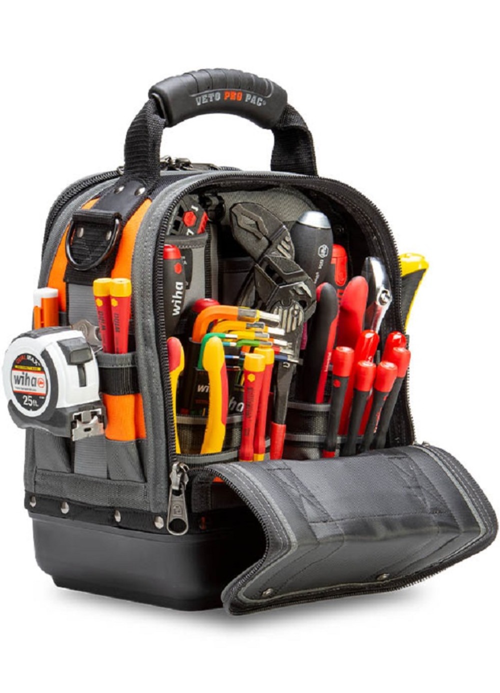 Veto Pro Pac Tech Tool Bag Compact/Tall Hi Viz Orange