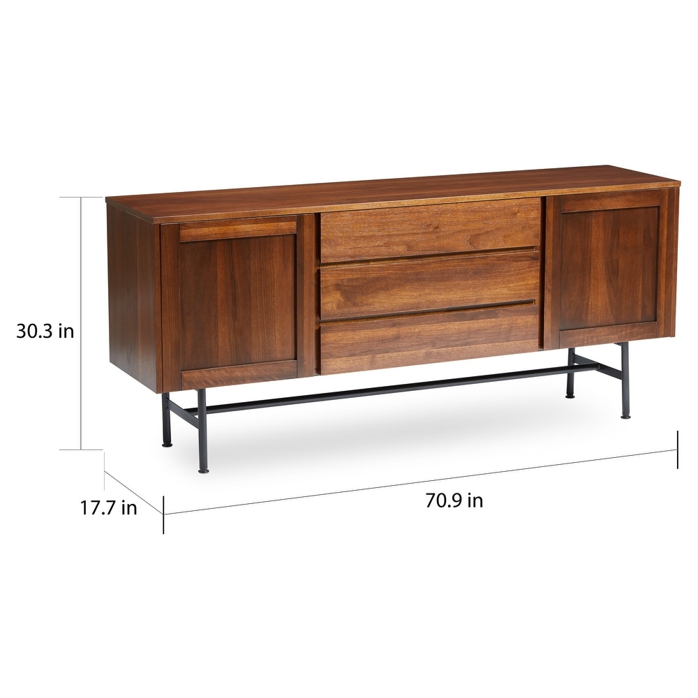 Ryanne Wood and Metal 2 Door and 3 Drawer Server by iNSPIRE Q Modern   Buffet