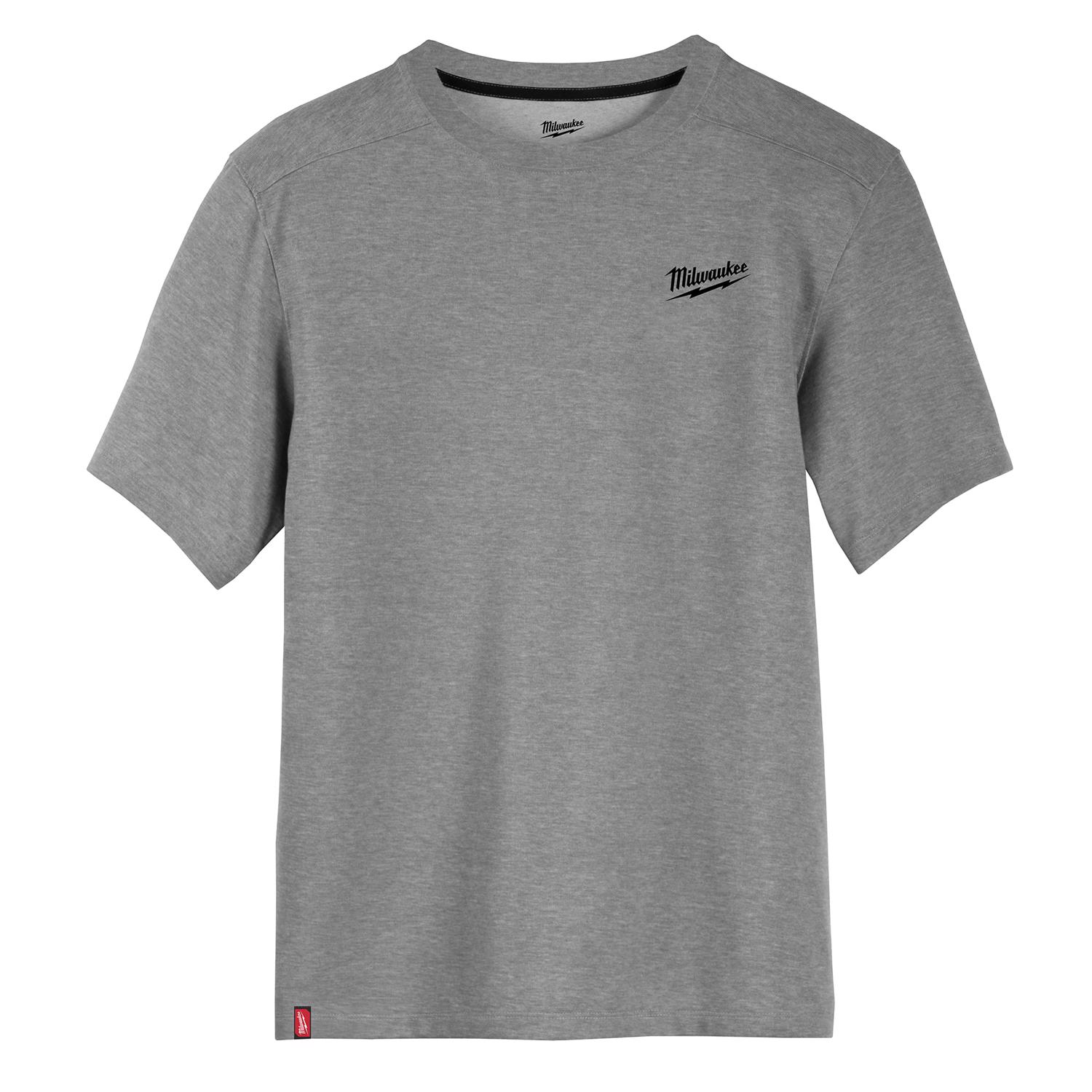 MW XXL Short Sleeve Men\u0027s Crew Neck Gray Hybrid Work Tee Shirt