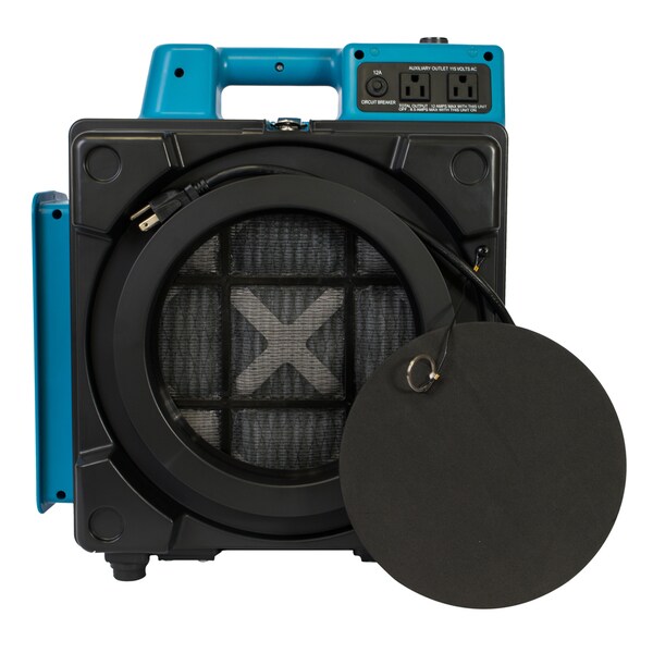 XPOWER Commercial 3 Stage Filtration HEPA Purifier System， Negative Air Machine， Mini Air Scrubber with Power Outlets