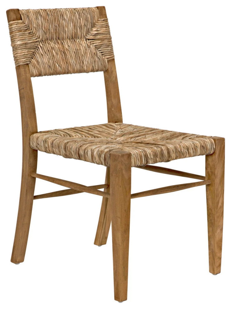 Lester Chair  Teak With Woven Set of 2   Modern   Dining Chairs   by Rustic Home Furniture Deco  Houzz