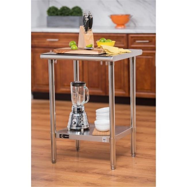 EcoStorage 24 in. Square Stainless Steel Table