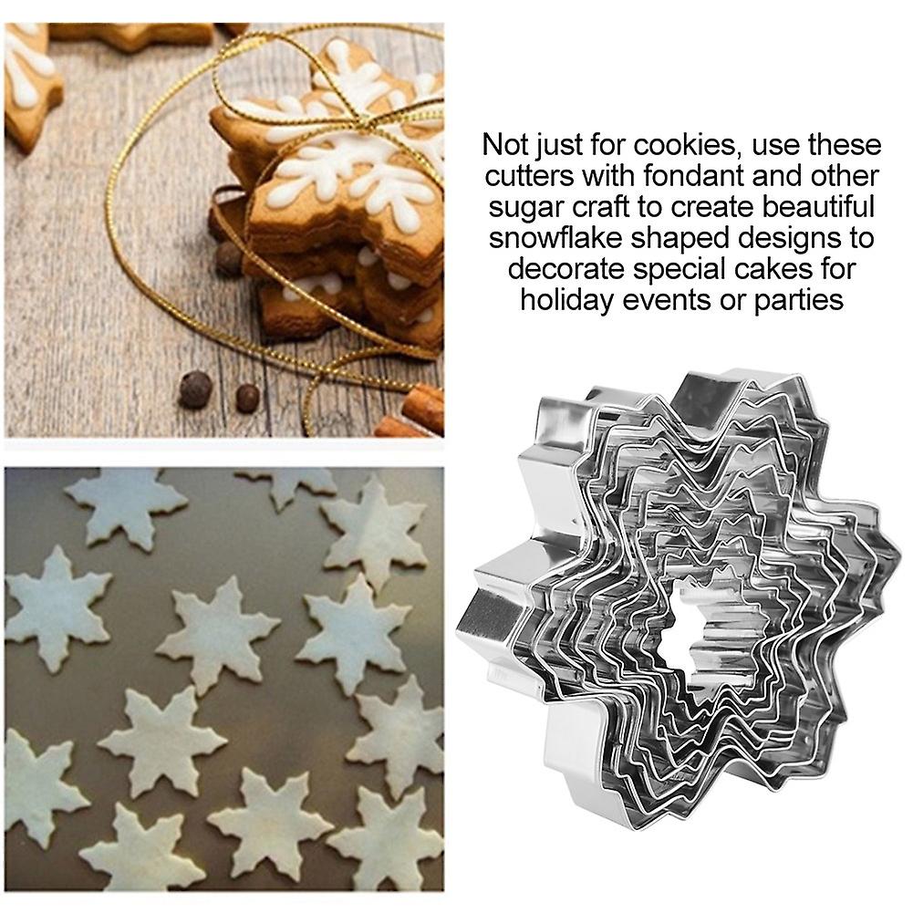 Snowflake Shaped Stainless Steel Mold Cookie Cutter Great For Christmas And Winter Holiday