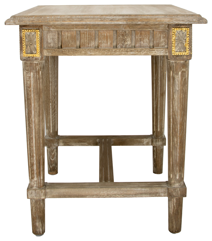 Sarni Natural Side Table   Farmhouse   Side Tables And End Tables   by Rustic Home Furniture Deco  Houzz