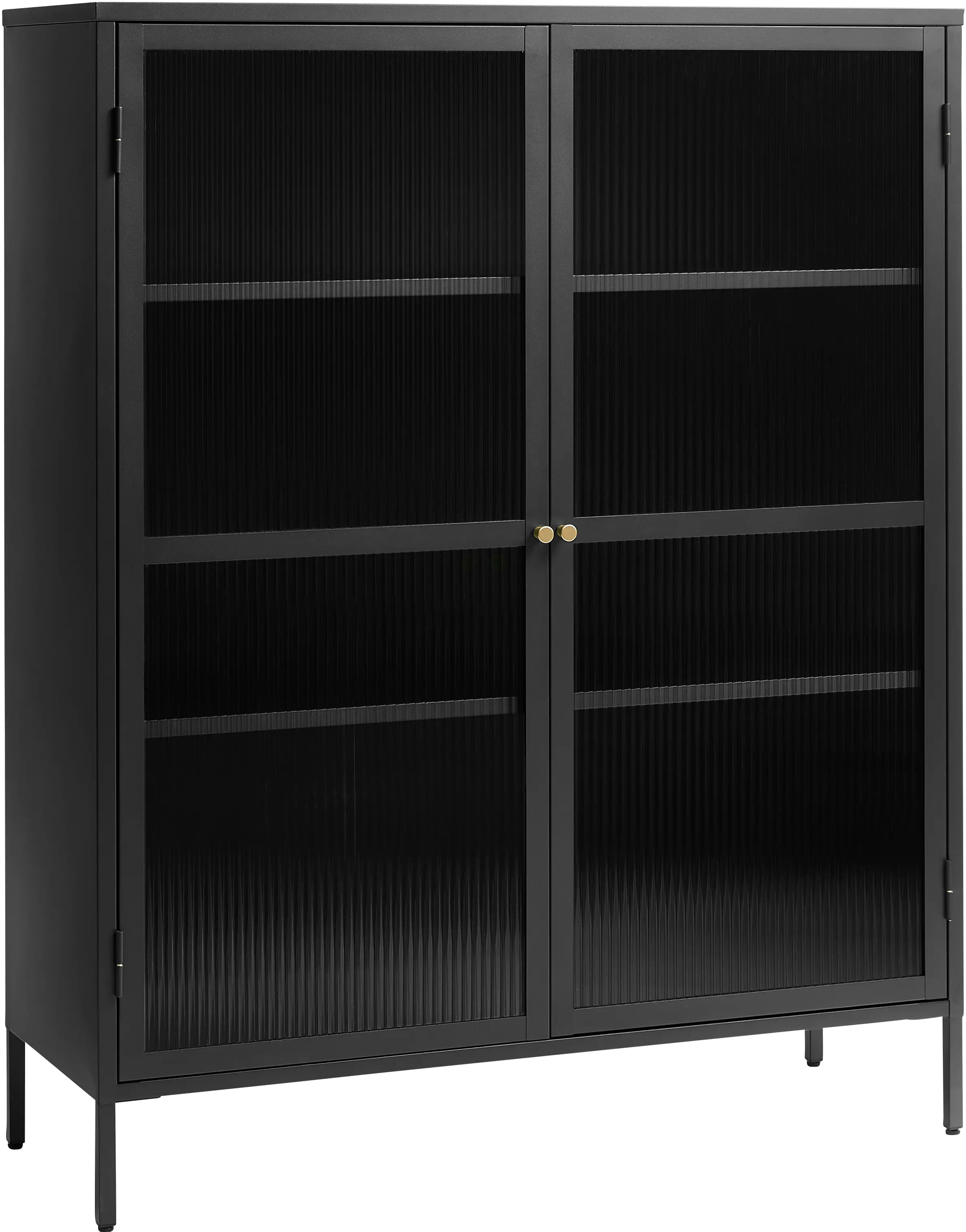 Bronco Black Metal and Glass 55 Tall Display Cabinet