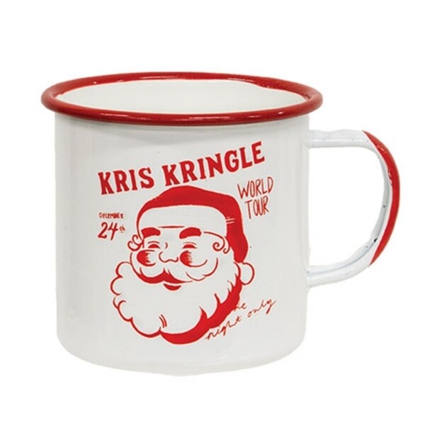 Kris Kringle World Tour Enamel Mug