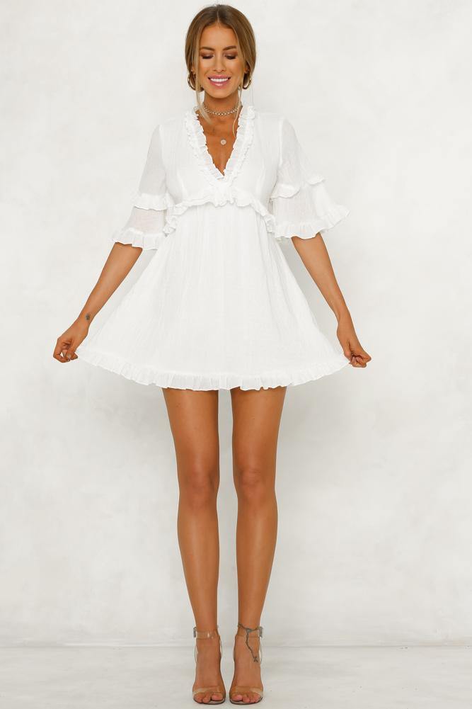 Not Holding My Breath Dress White