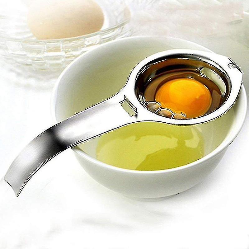 Oval Egg Separator Yolk White Filter Egg Separator Food Grade Stainless Steel(17*7cm)