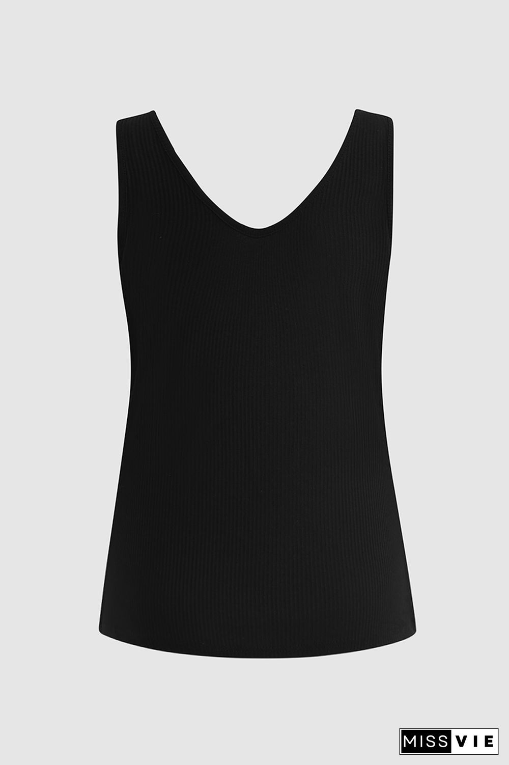 Solid Ribbed Tank Top