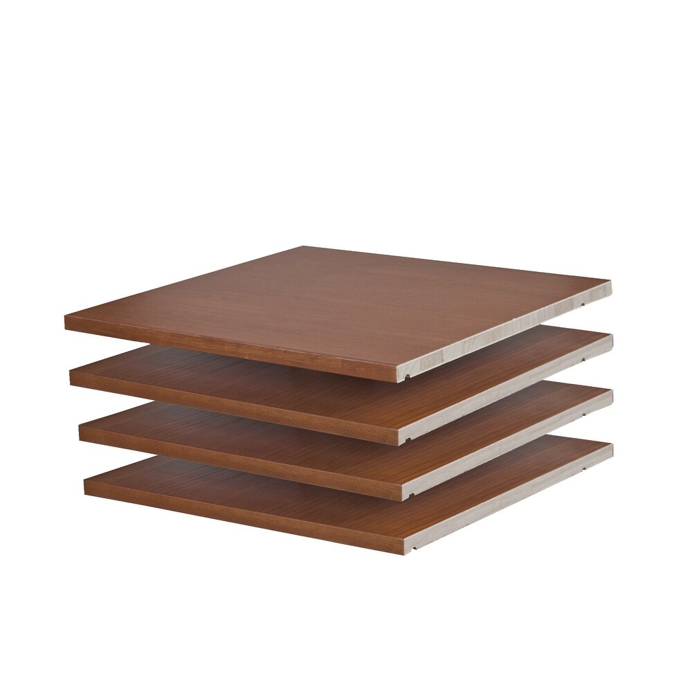 Palace Imports 100% Solid Wood Set of 4 Small Shelves for Kyle Wardrobe Armoires