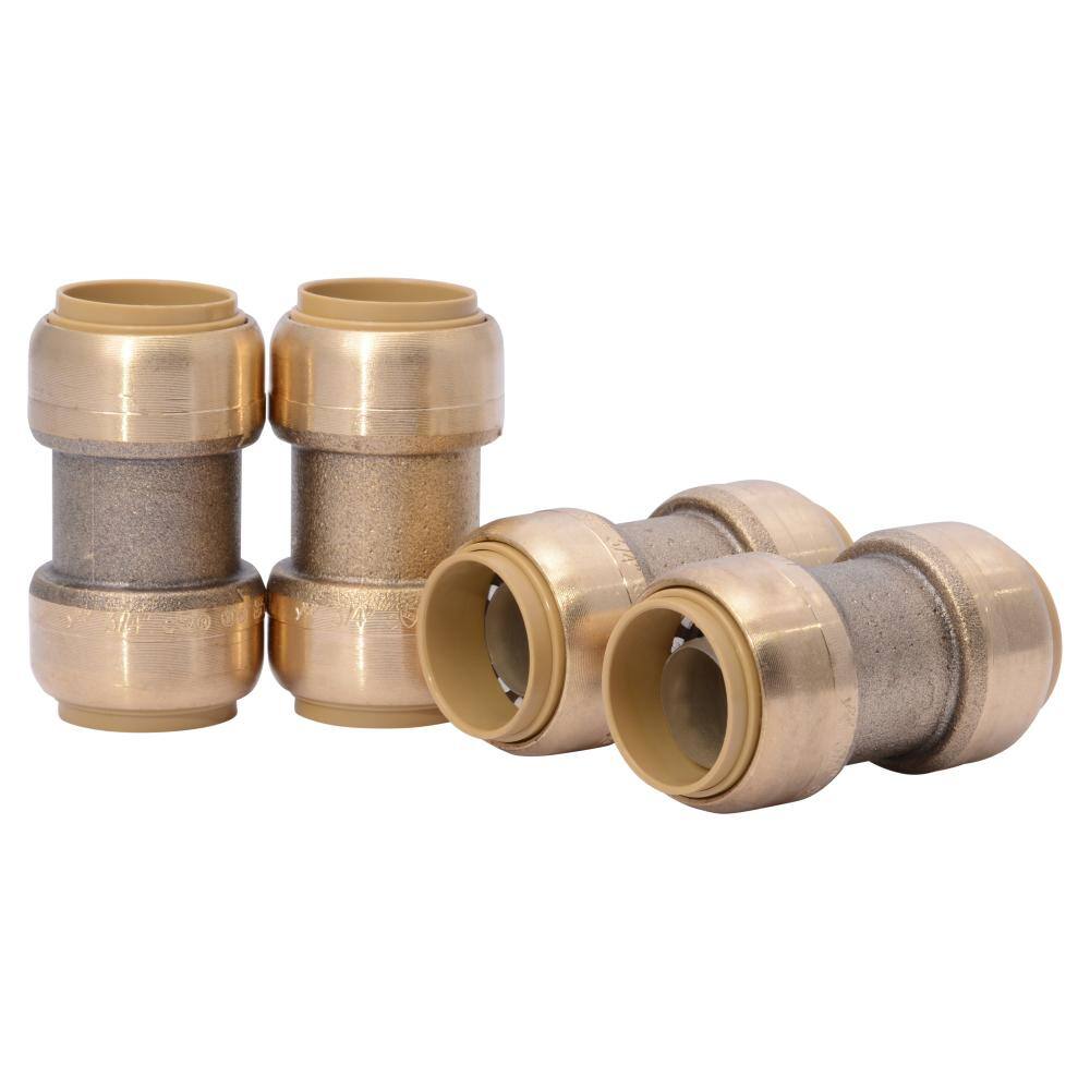 SharkBite 34 in. Push-to-Connect Brass Coupling Fitting Pro Pack (4-Pack) U016LFJ4