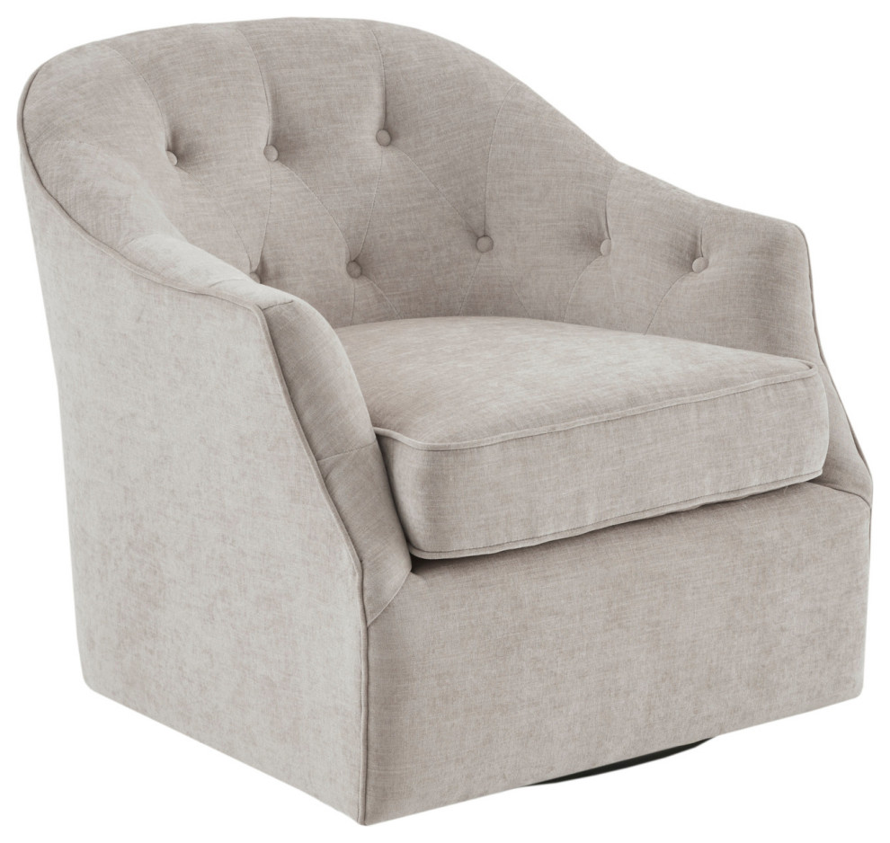 Madison Park Calvin Curved Wide Back Swivel Accent Chair   Transitional   Armchairs And Accent Chairs   by Olliix  Houzz