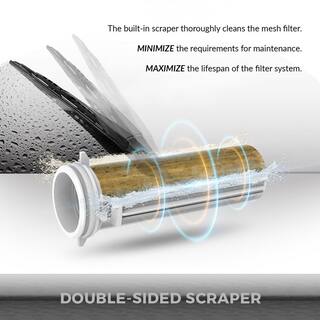 ISPRING Reusable Spin Down Sediment Water Filter 50 Micron with Scraper and 360 Head WSP50GR