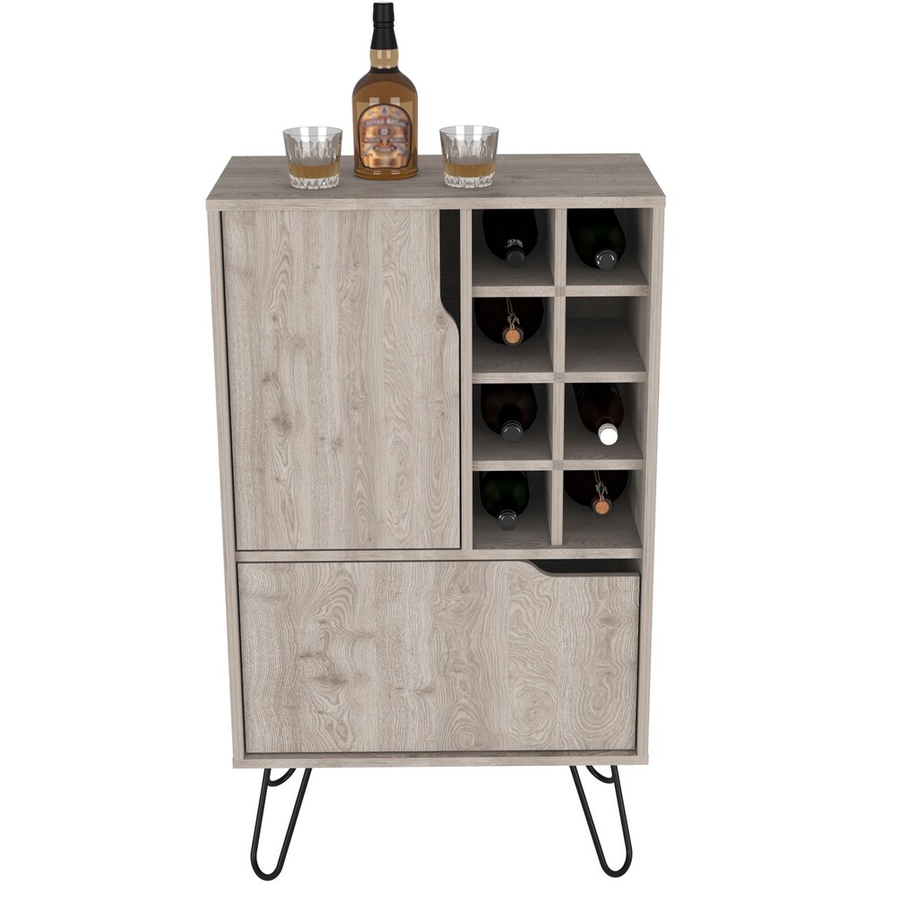 Bar Cabinet Eight Wine Cubbies And Two Cabinets With Single Door