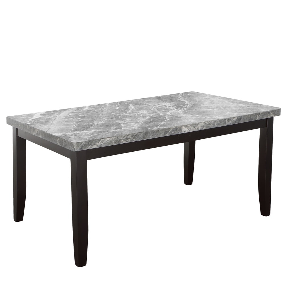 Strick and Bolton Norwich 64 inch Gray Marble Top Dining Set