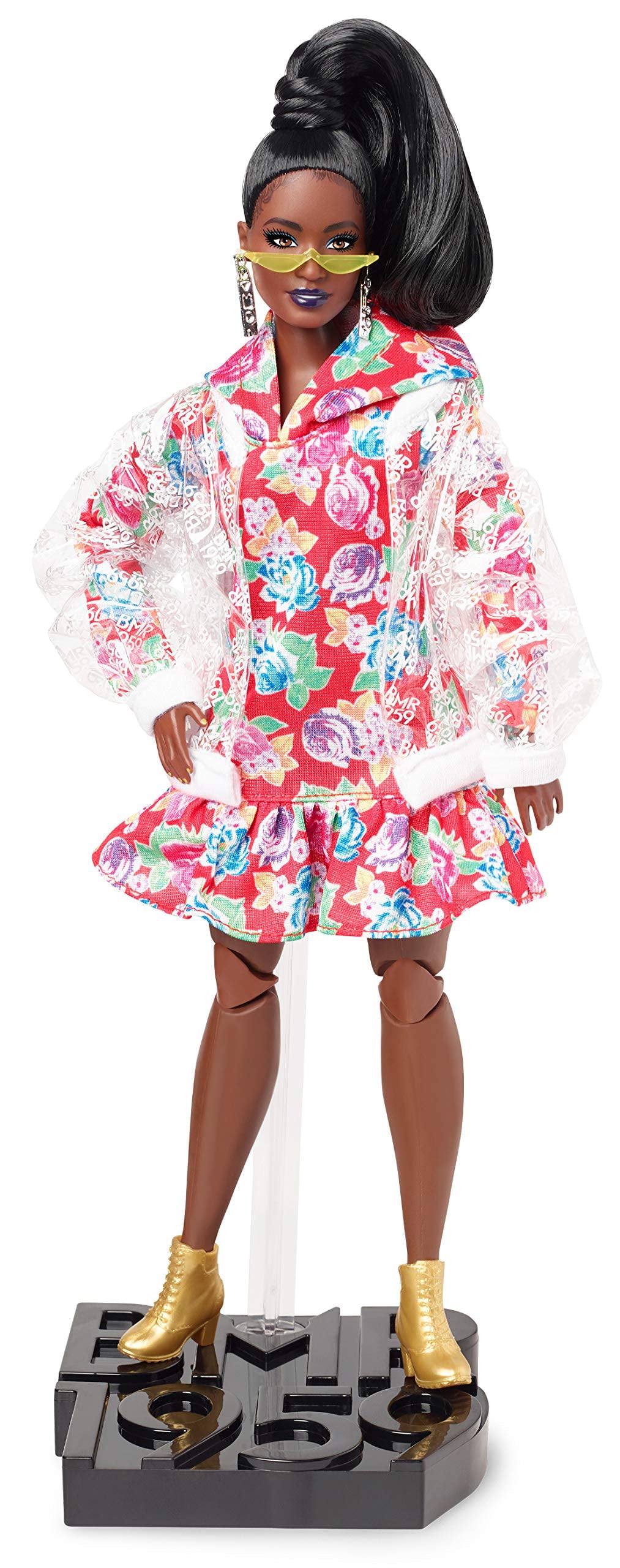 Barbie Bmr1959 - Clear Vinyl Bomber Jacket & Floral Hoodie Dress