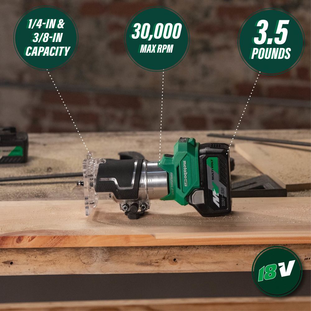 Metabo HPT 18V Cordless Trim Router Bare Tool ;