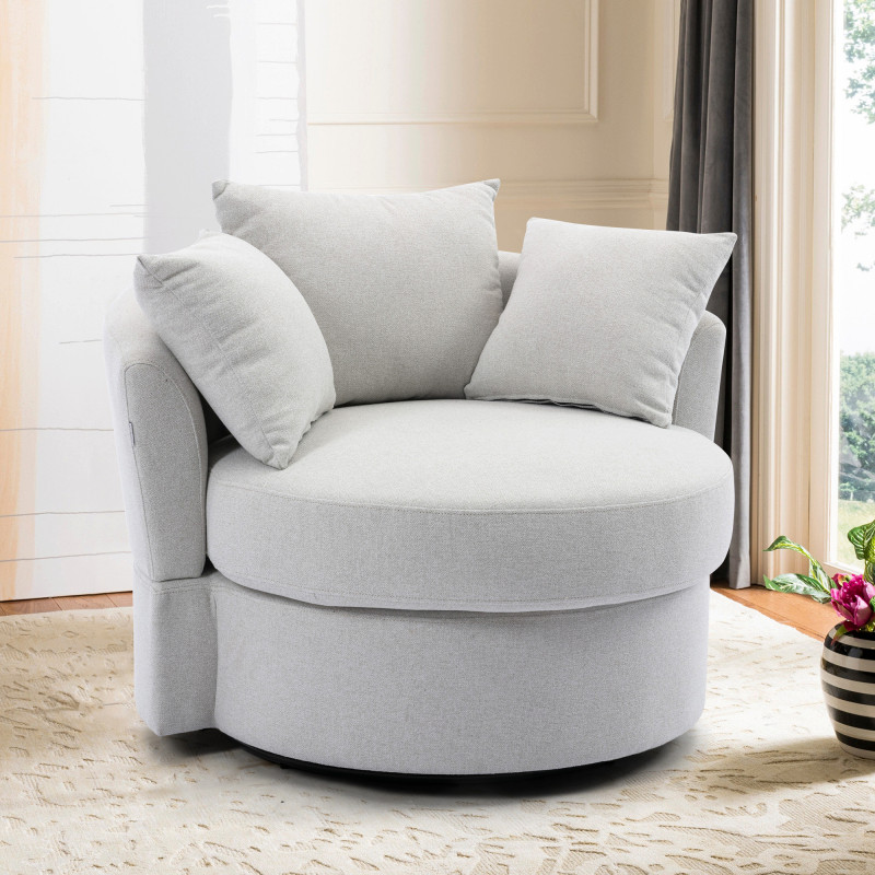 Lounge Swivel Bucket Accent Chair   Transitional   Armchairs And Accent Chairs   by Miron Demid LLC  Houzz