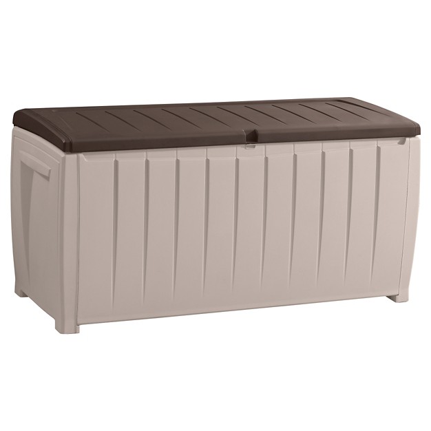 Novel 90 Gallon Outdoor Storage Box Beige brown Keter