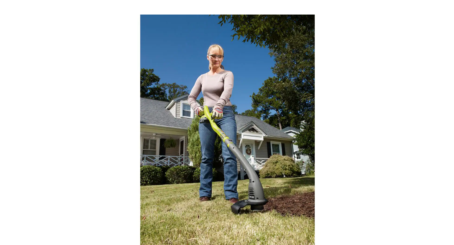 RYOBI P2036 ONE+ 18V Cordless String Trimmer/Edger and Blower/Sweeper Combo Kit with 2.0 Ah Battery and Charger