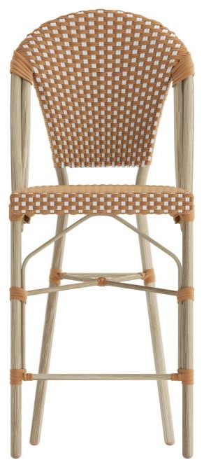 2 Pack Natural/White Paris Stool   Tropical   Outdoor Bar Stools And Counter Stools   by Kolibri Decor  Houzz