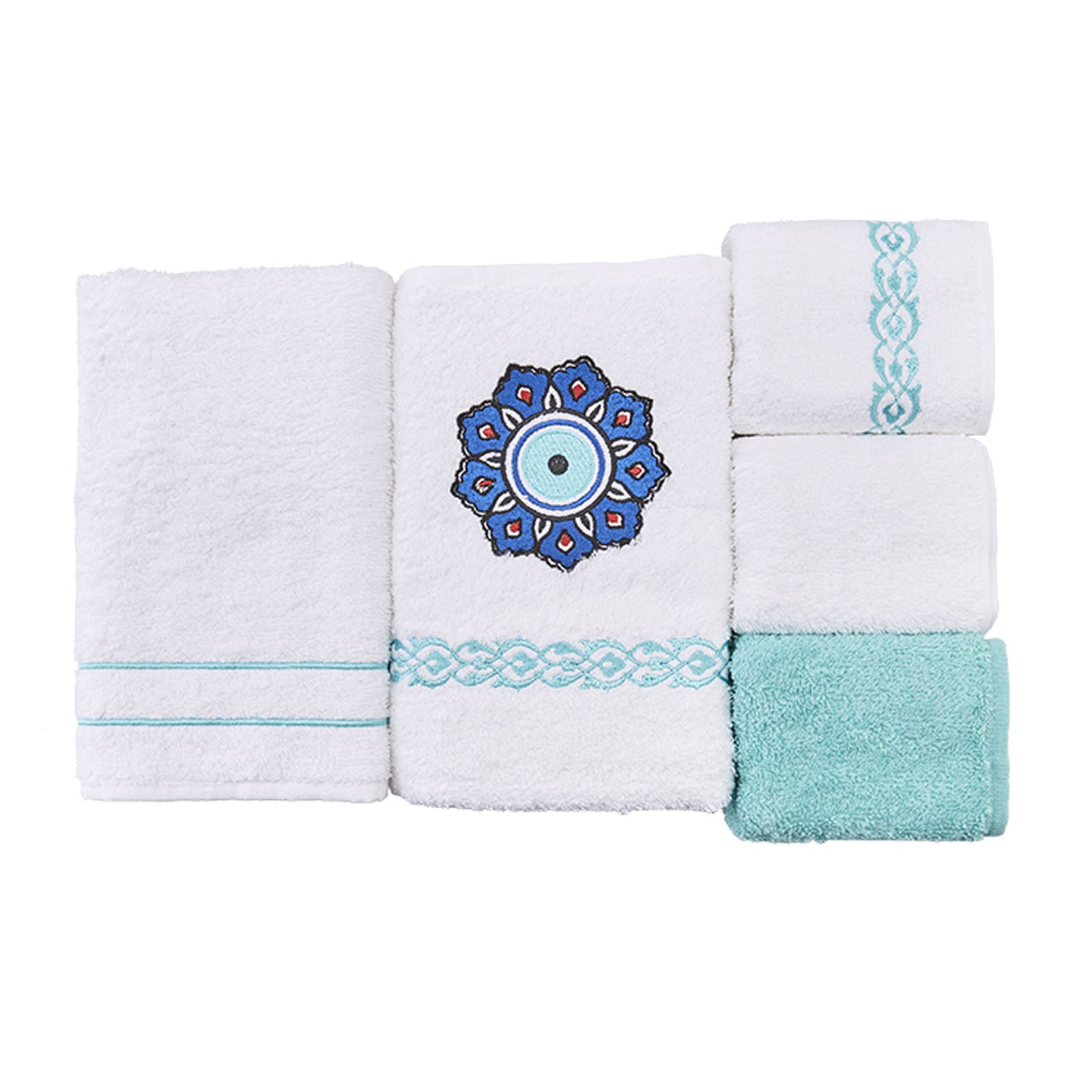 Destiny Turquoise 5 Piece Towel Set 200.15.01.0188