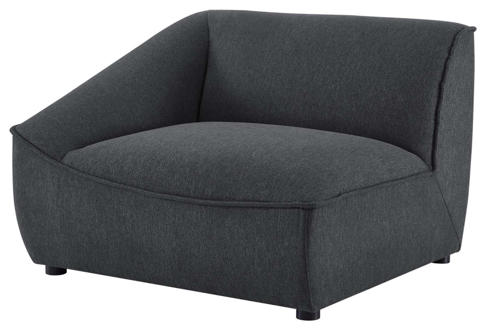 Loveseat Sofa  Fabric  Dark Gray  Modern  Living Lounge Hotel Hospitality   Transitional   Loveseats   by House Bound  Houzz