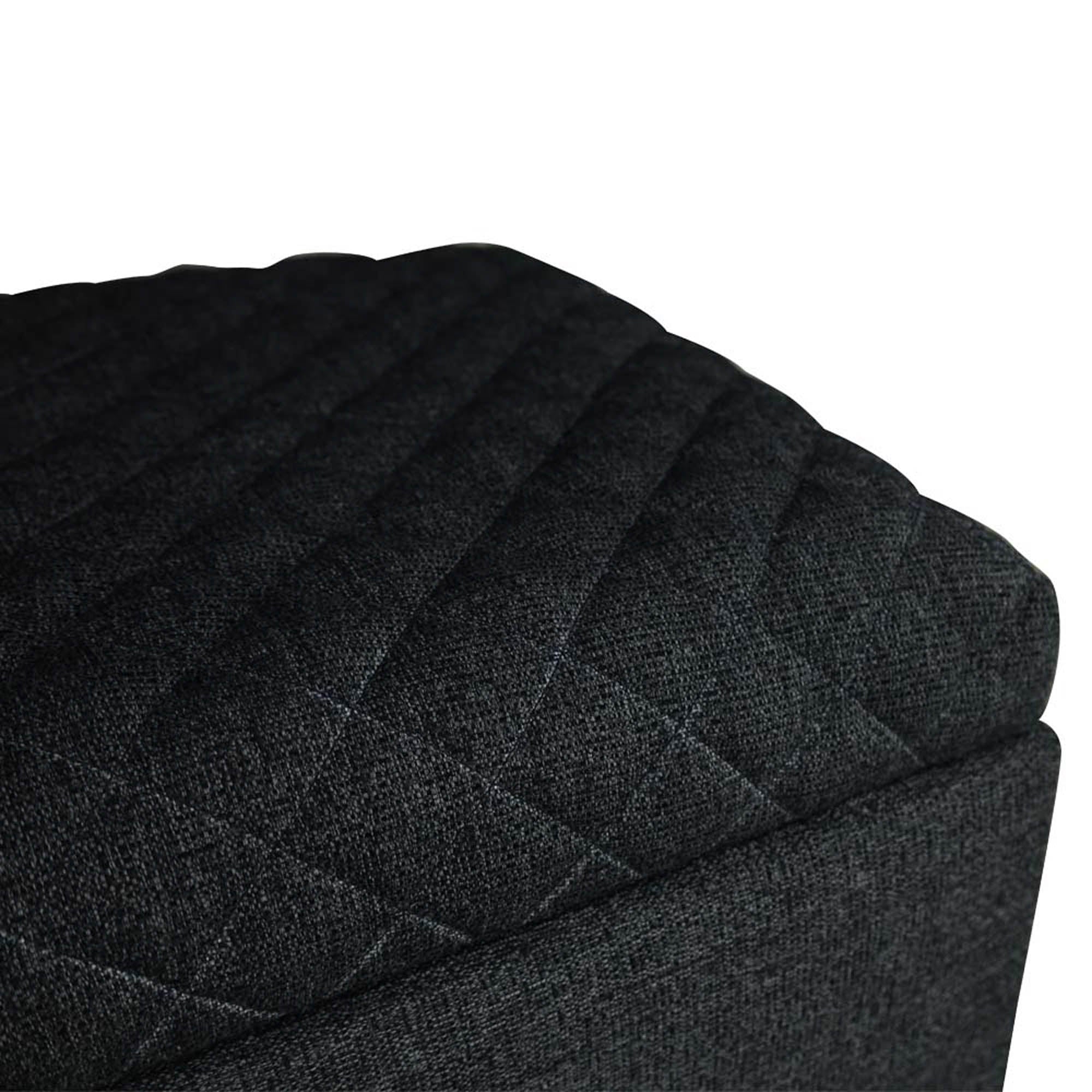 Reece Storage Ottoman - Charcoal Grey