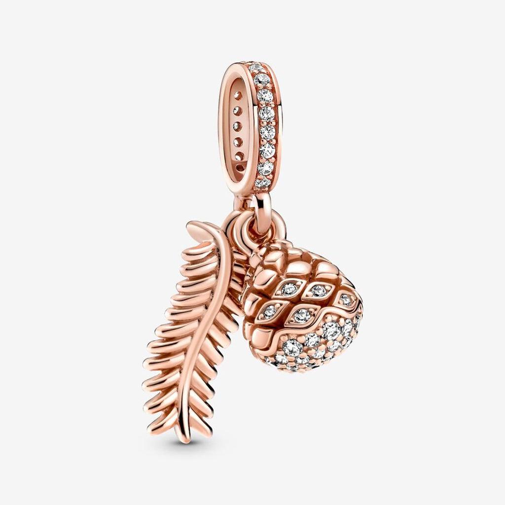 PANDORA  Sparkling Pine Cone Dangle Charm