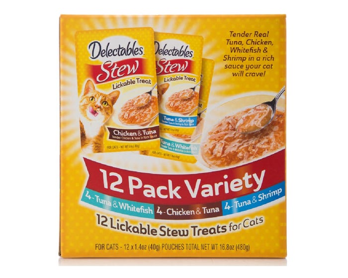 Hartz Delectables™ Lickable Cat Treat - Stew Variety Pack， 12 Pack