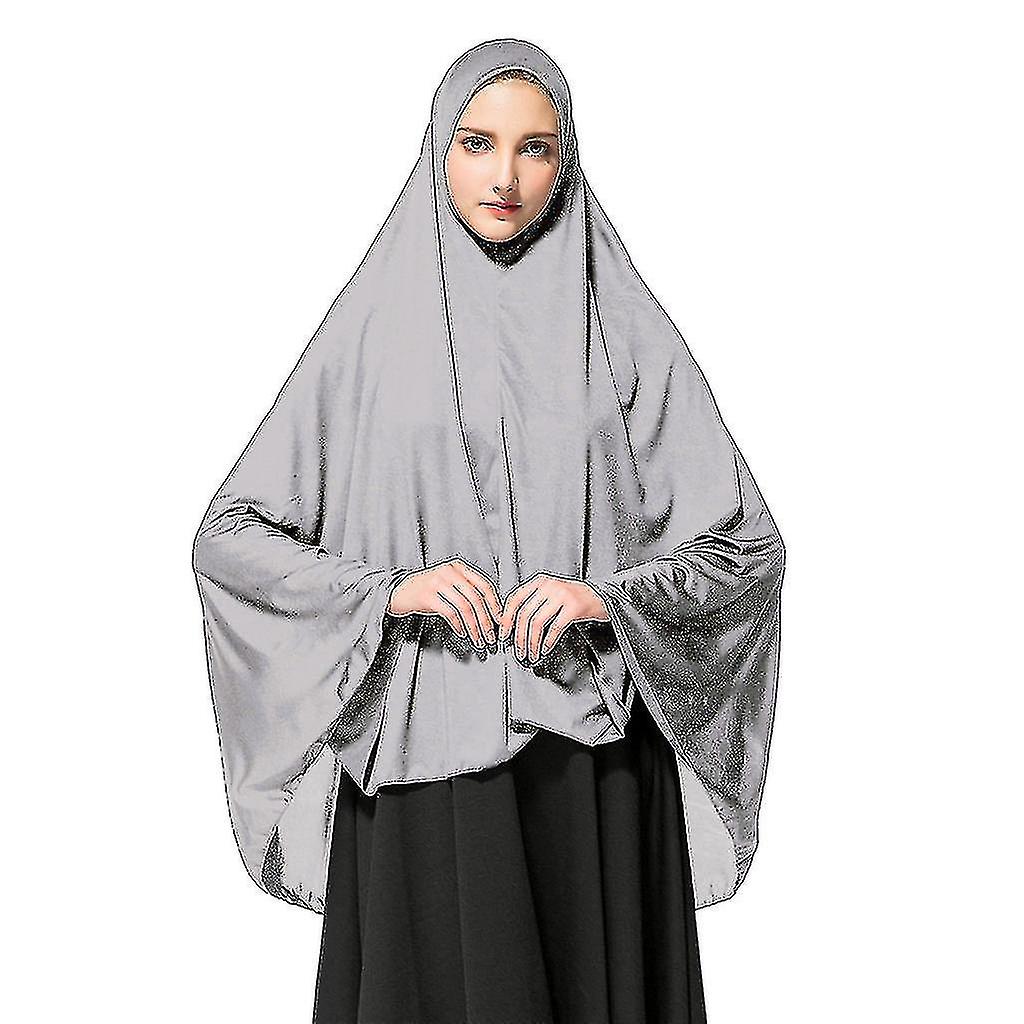 Women's Prayer Khimar Ready To Wear Long Hijab With Under Scarf_b