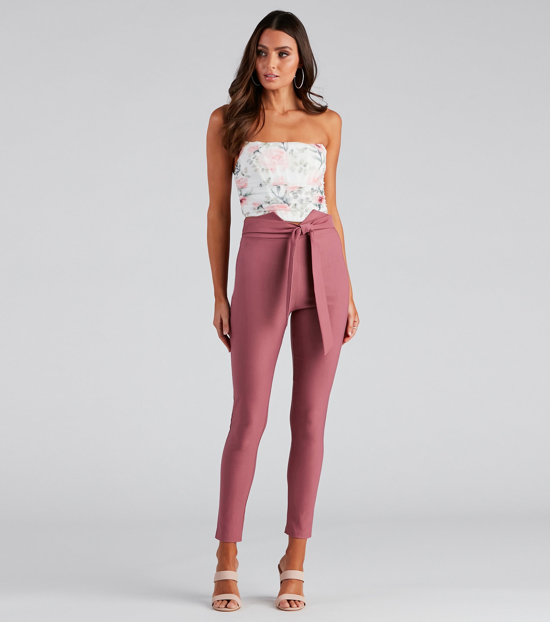 Classic And Chic Tie-Waist Skinny Pants