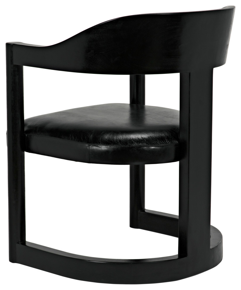 Mccormick Chair  Charcoal Black   Transitional   Armchairs And Accent Chairs   by Noir  Houzz