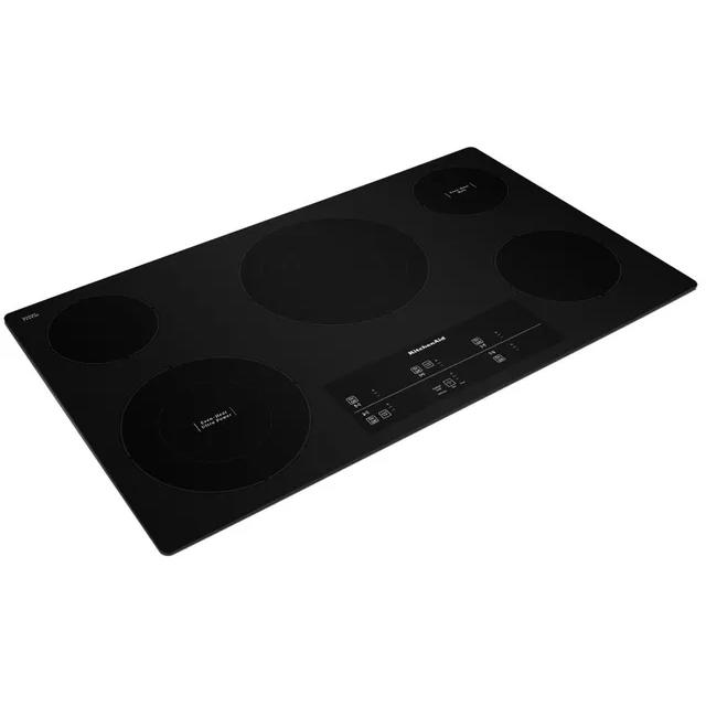 KitchenAid 36-inch Built-In Electric Cooktop with Even-Heat? Technology KCES956KBL