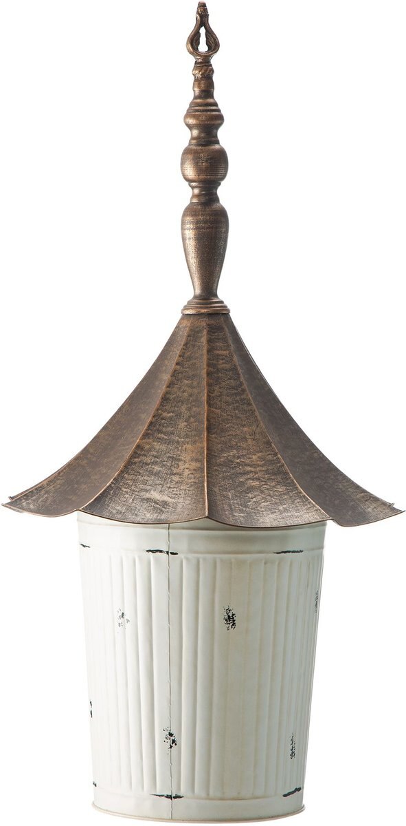 Glitzhome Farmhouse Metal Pagoda Birdhouse with Bronze Roof