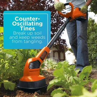 BLACK+DECKER 20V MAX 7 in. Lithium-Ion Cordless Garden CultivatorTiller with 1.5Ah Battery and Charger Included LGC120