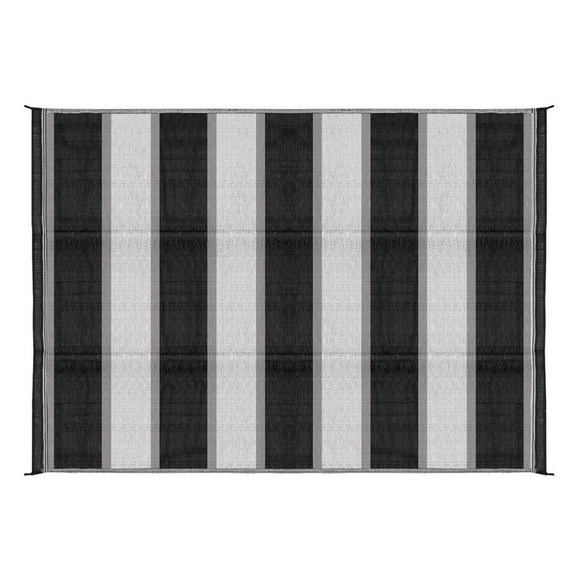 Camco 42873 Stripe Awning Leisure Mat   Charcoal S...