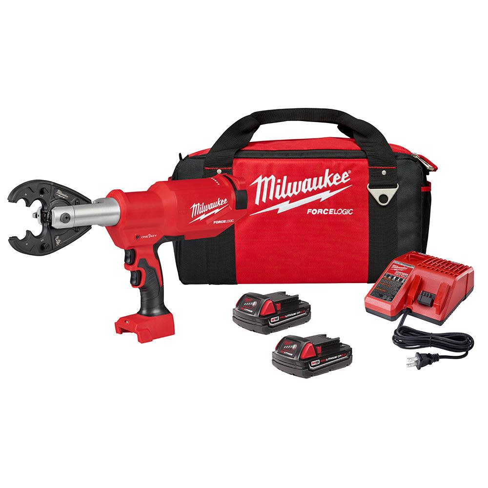 Milwaukee M18 FORCE LOGIC 6T Pistol Utility Crimper with O-D3 Jaw 2977-22O from Milwaukee