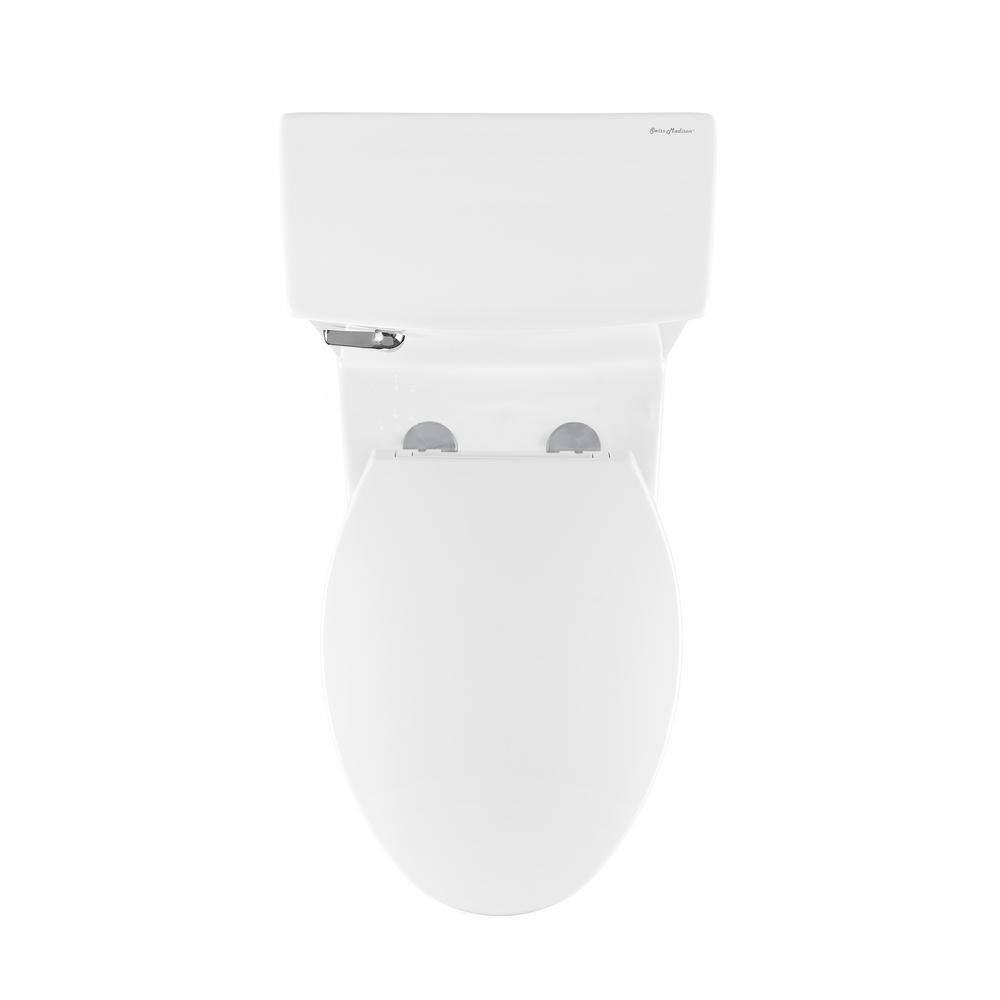 Swiss Madison Classe 1Piece 128 GPF Single Flush Handle Elongated Toilet in White Seat Included