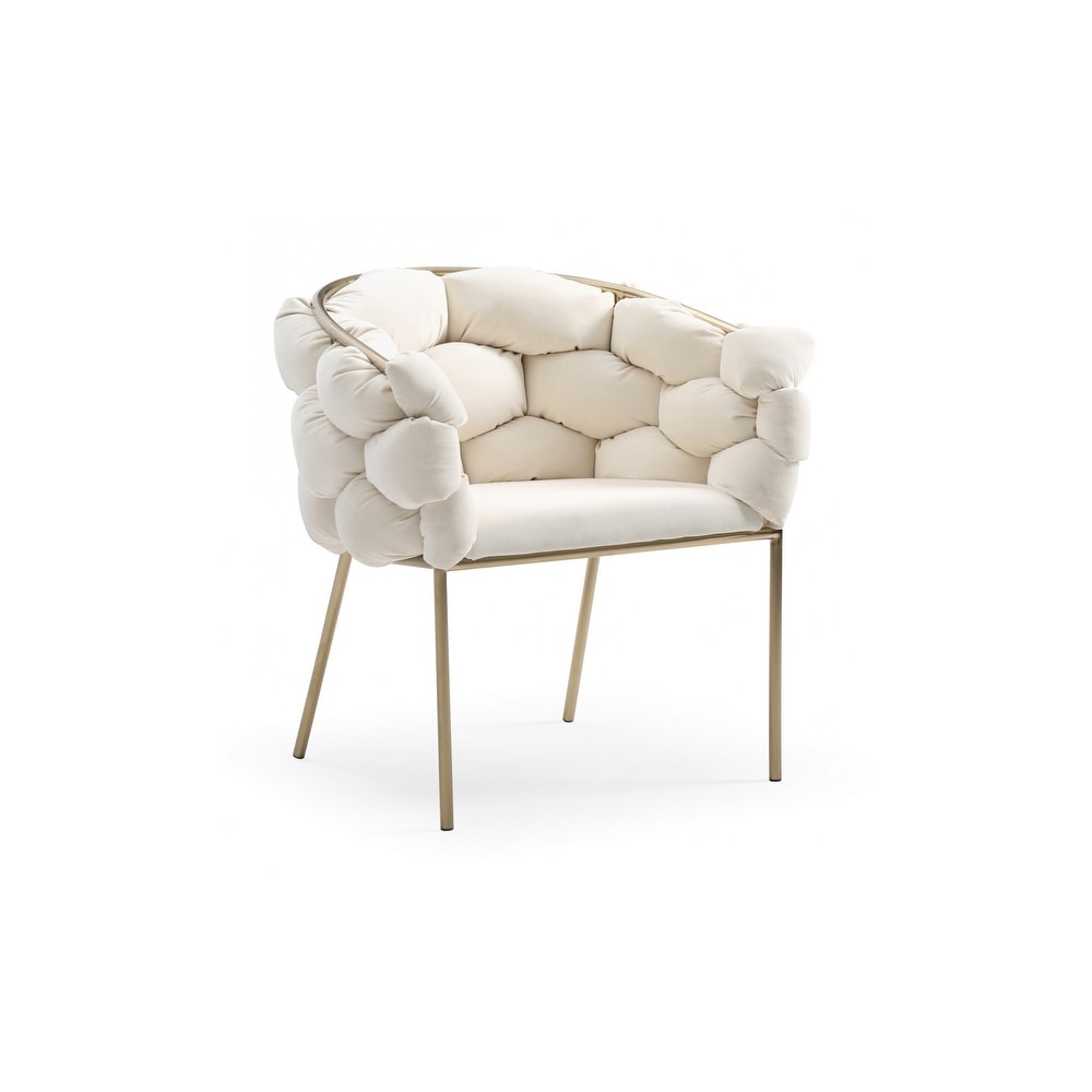 Modrest Debra Modern White Fabric Dining Chair