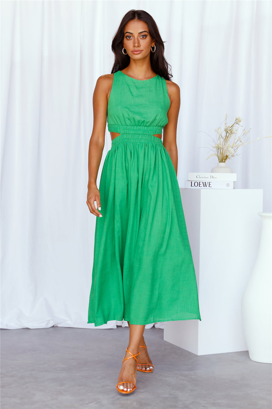 Bayside Beauty Midi Dress Green