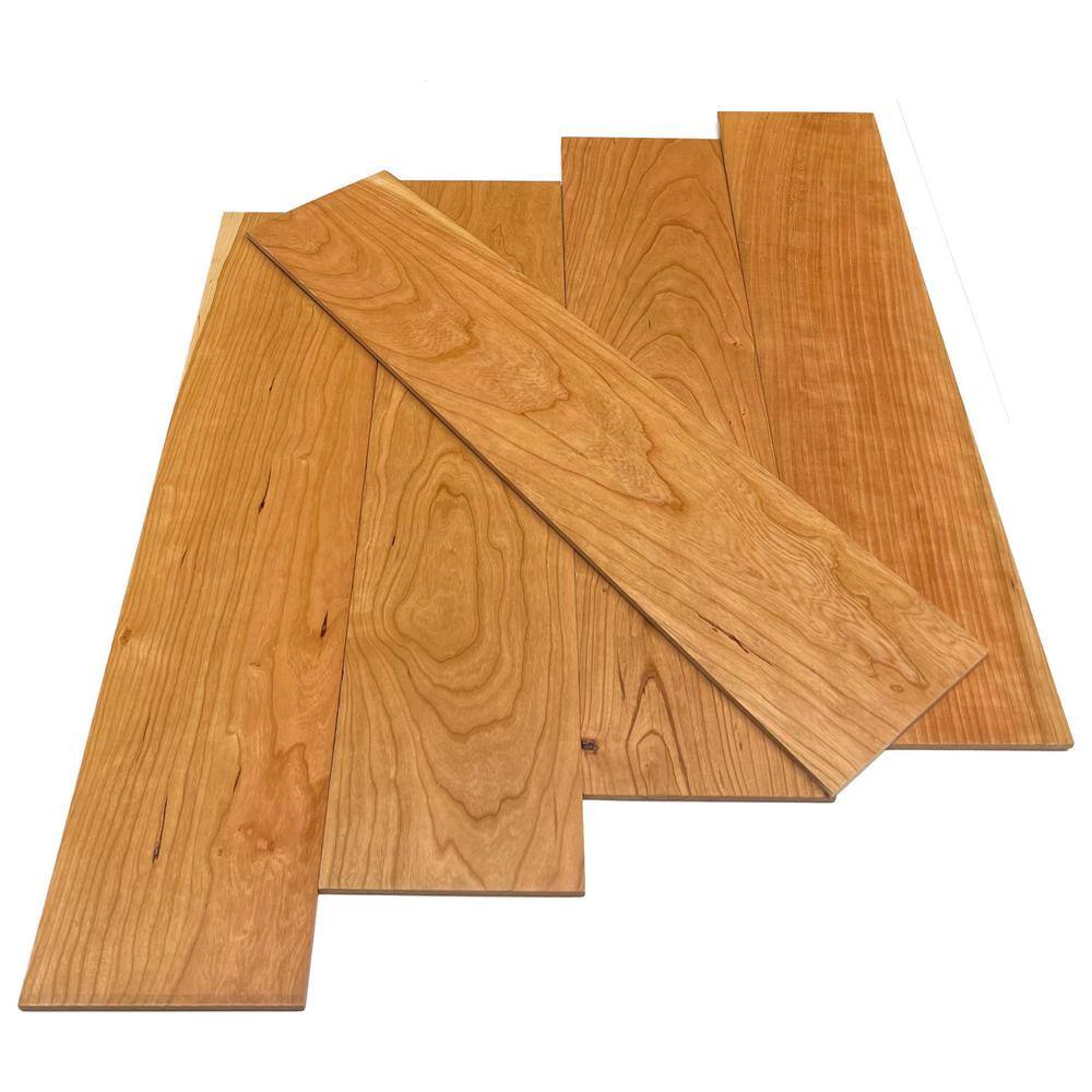 Swaner Hardwood 14 in. x 5.5 in. x 2 ft. UV Prefinished Cherry S4S Hardwood Board (5-Pack) OL14X55X24UVC