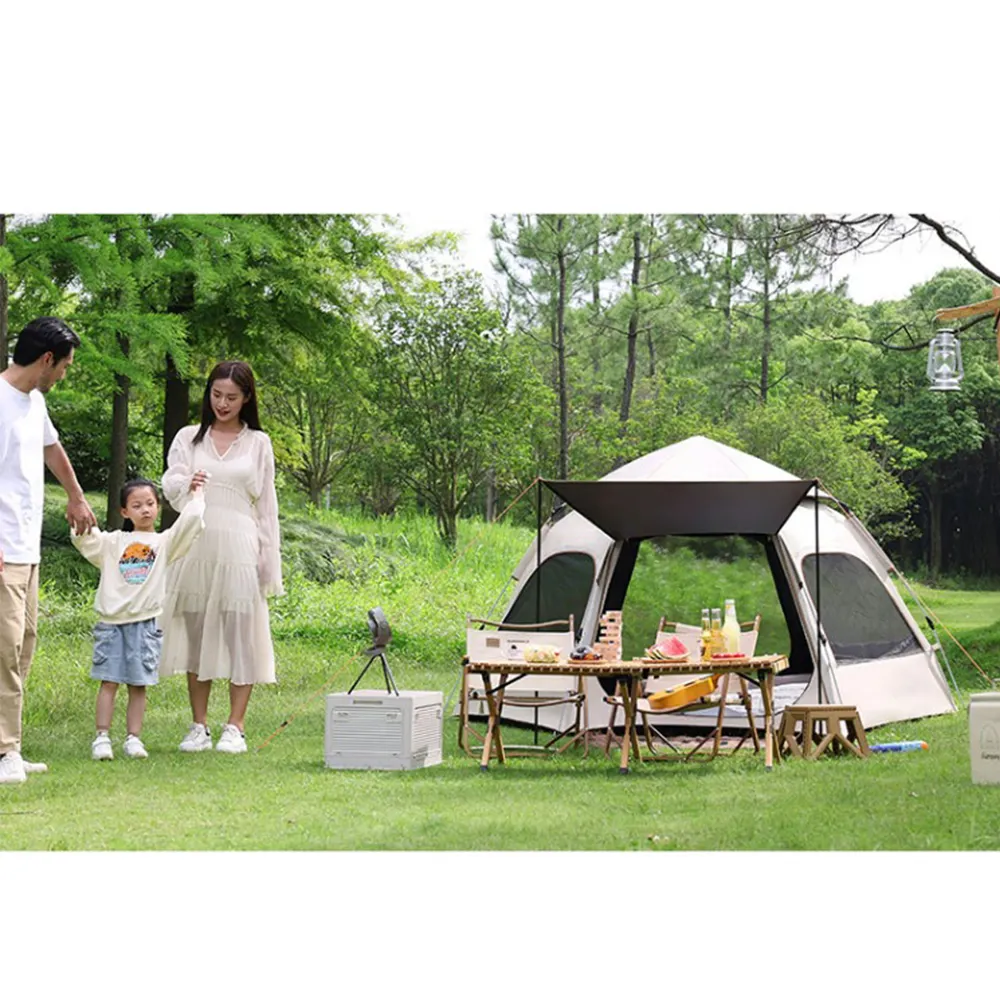 Outdoor pop up tent portable folding fully automatic picnic vinyl tent outdoor thickened hiking camping equipment waterproof